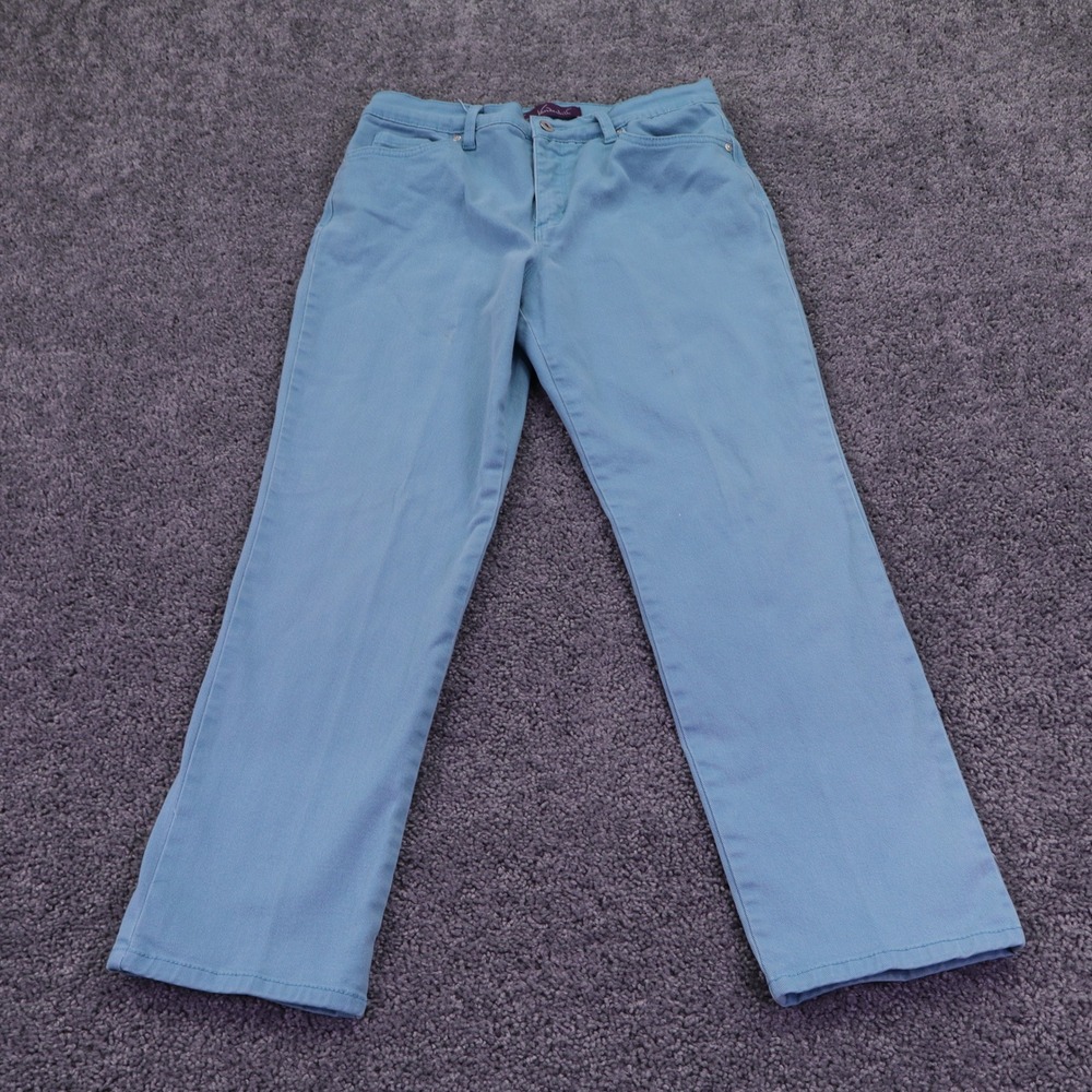 Gloria Vanderbilt Amanda Jeans Womens 10 Short Blue High Rise Straight Denim